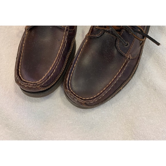 Sperry Topsider Mako Collection Moc Boat Shoe, No Creases, Smoke/Pet Free Home - Picture 2 of 5